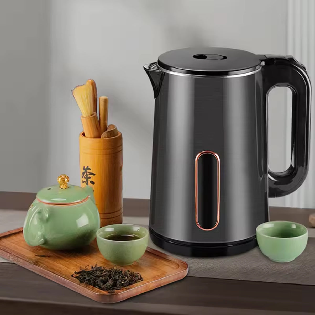 Electric Boiling Kettle 1.8L Stainless Steel Auto Shut-Off