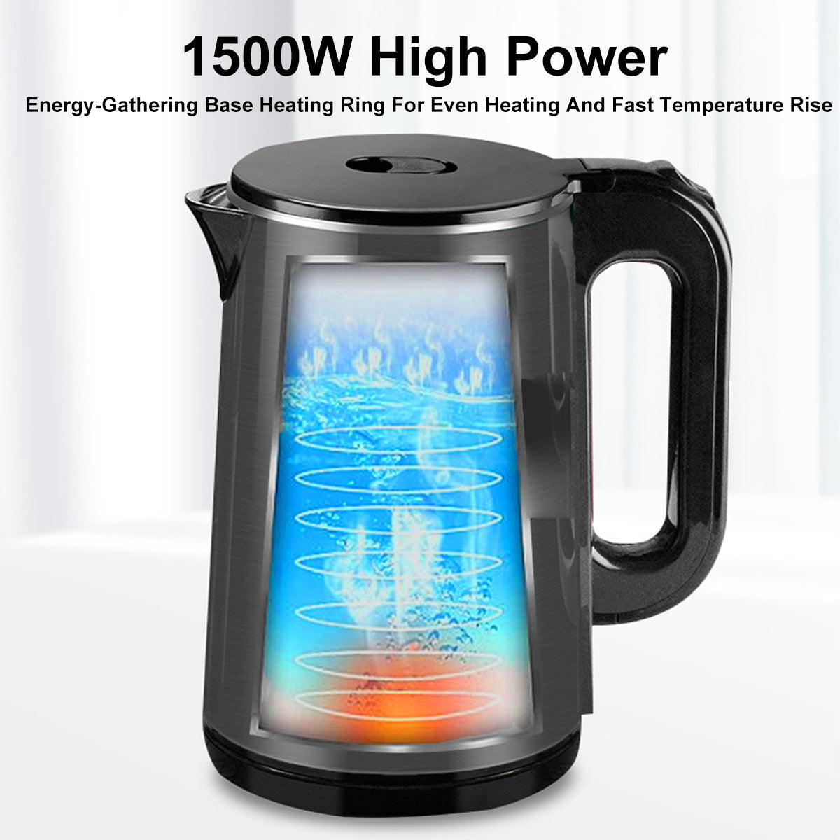 Electric Boiling Kettle 1.8L Stainless Steel Auto Shut-Off