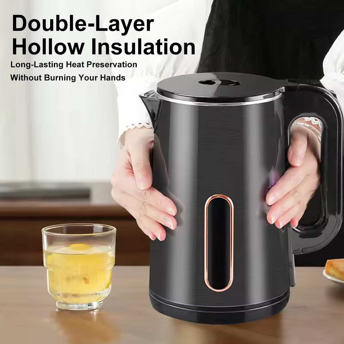 Electric Boiling Kettle 1.8L Stainless Steel Auto Shut-Off