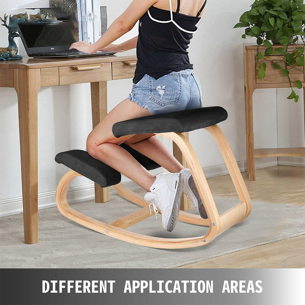 Ergonomic Kneeling Chair Rocking Stool with Cushions