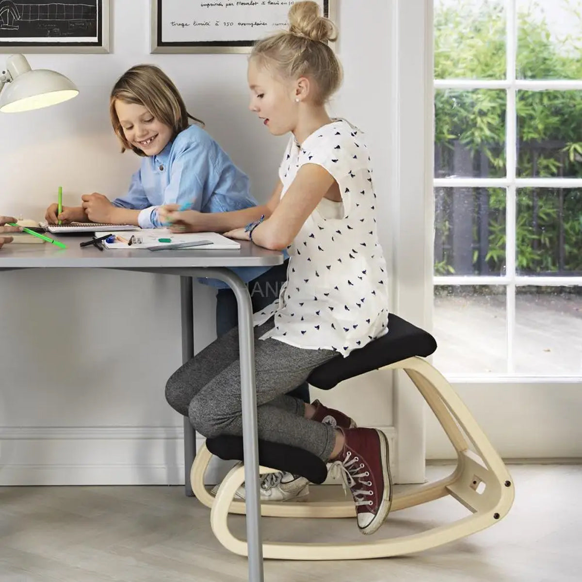 Ergonomic Kneeling Chair Rocking Stool with Cushions