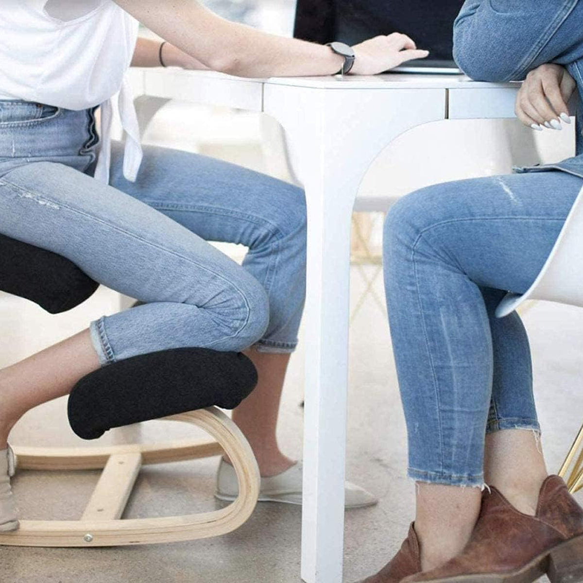 Ergonomic Kneeling Chair Rocking Stool with Cushions