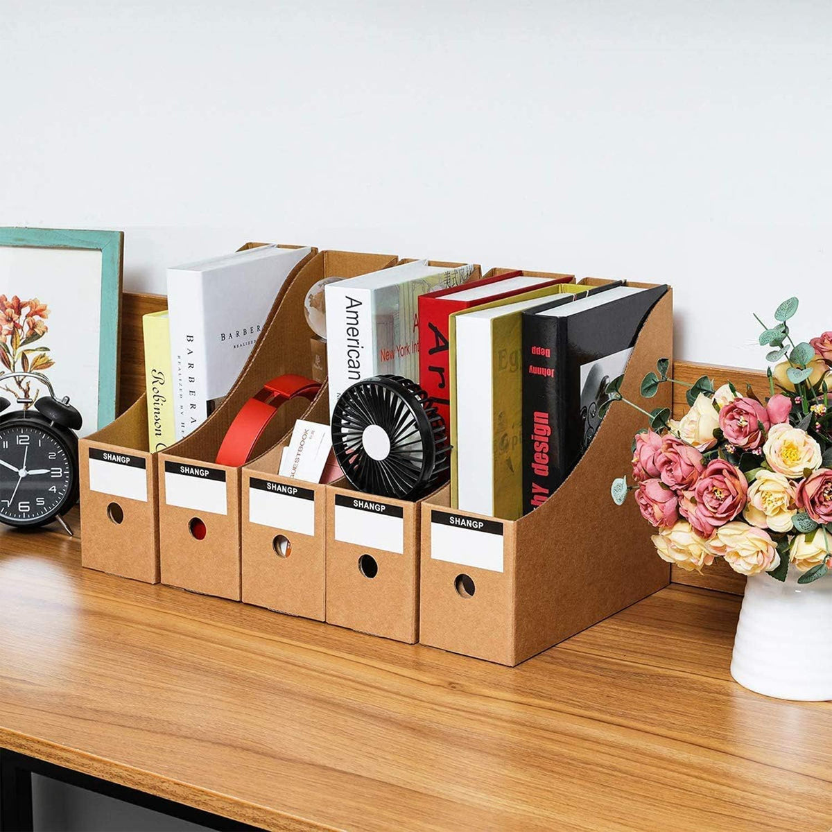 Kraft Paper Desktop Book and File Storage Box Water-Resistant