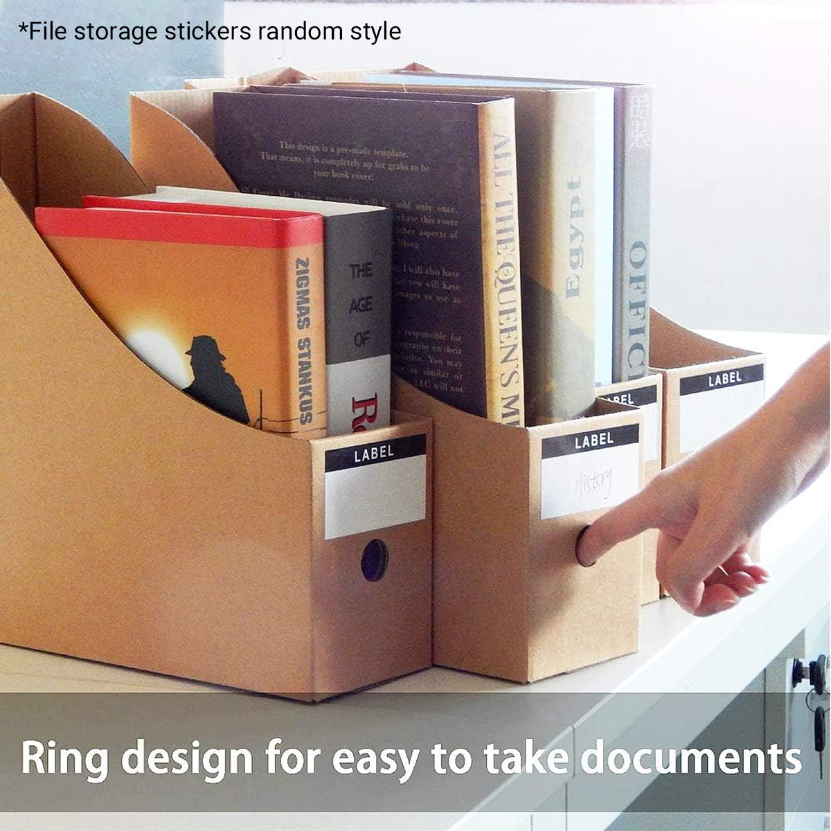 Kraft Paper Desktop Book and File Storage Box Water-Resistant