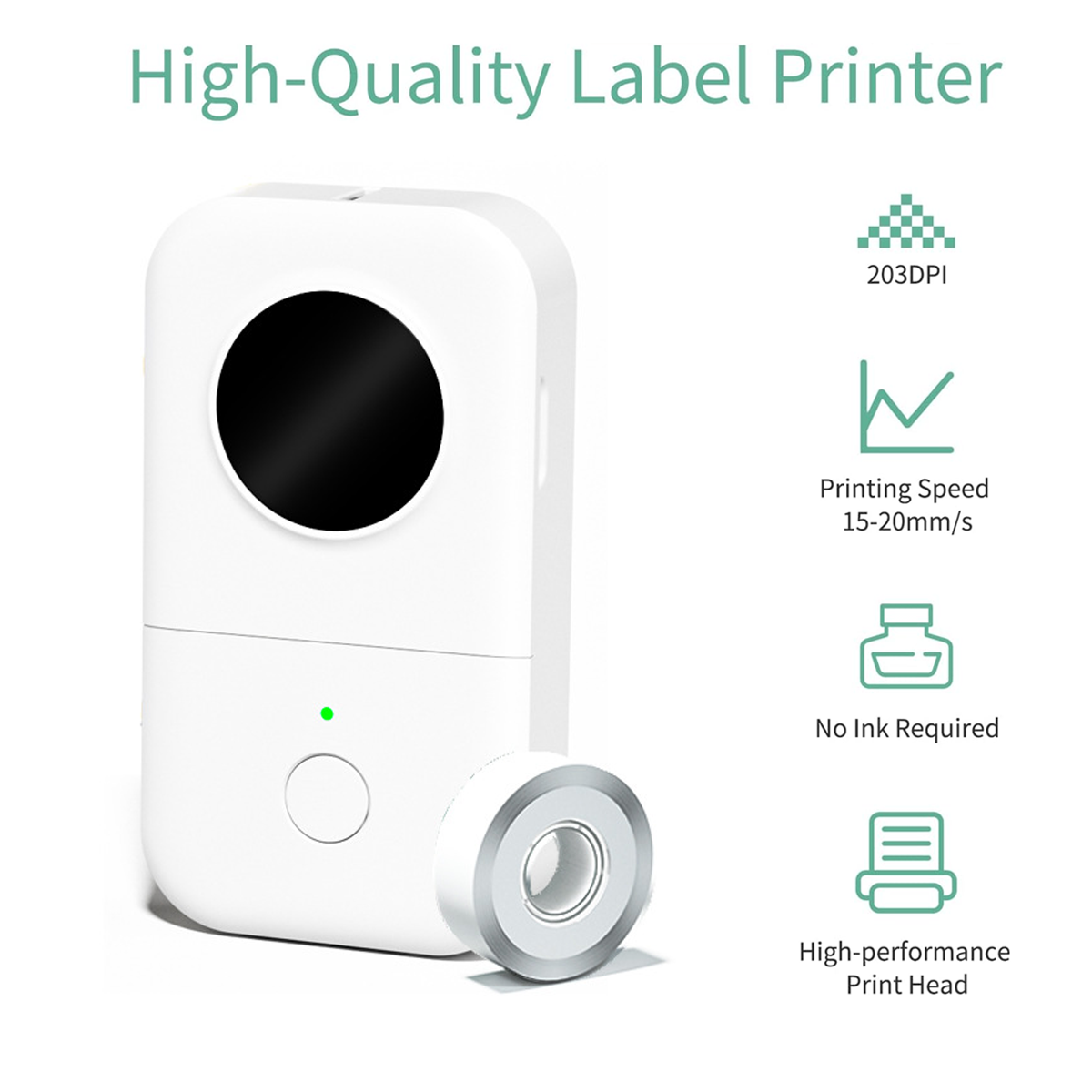 Label Printer Portable Wireless Bluetooth Thermal Rechargeable