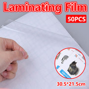 50 Pcs Transparent Cold Laminating Films PVC