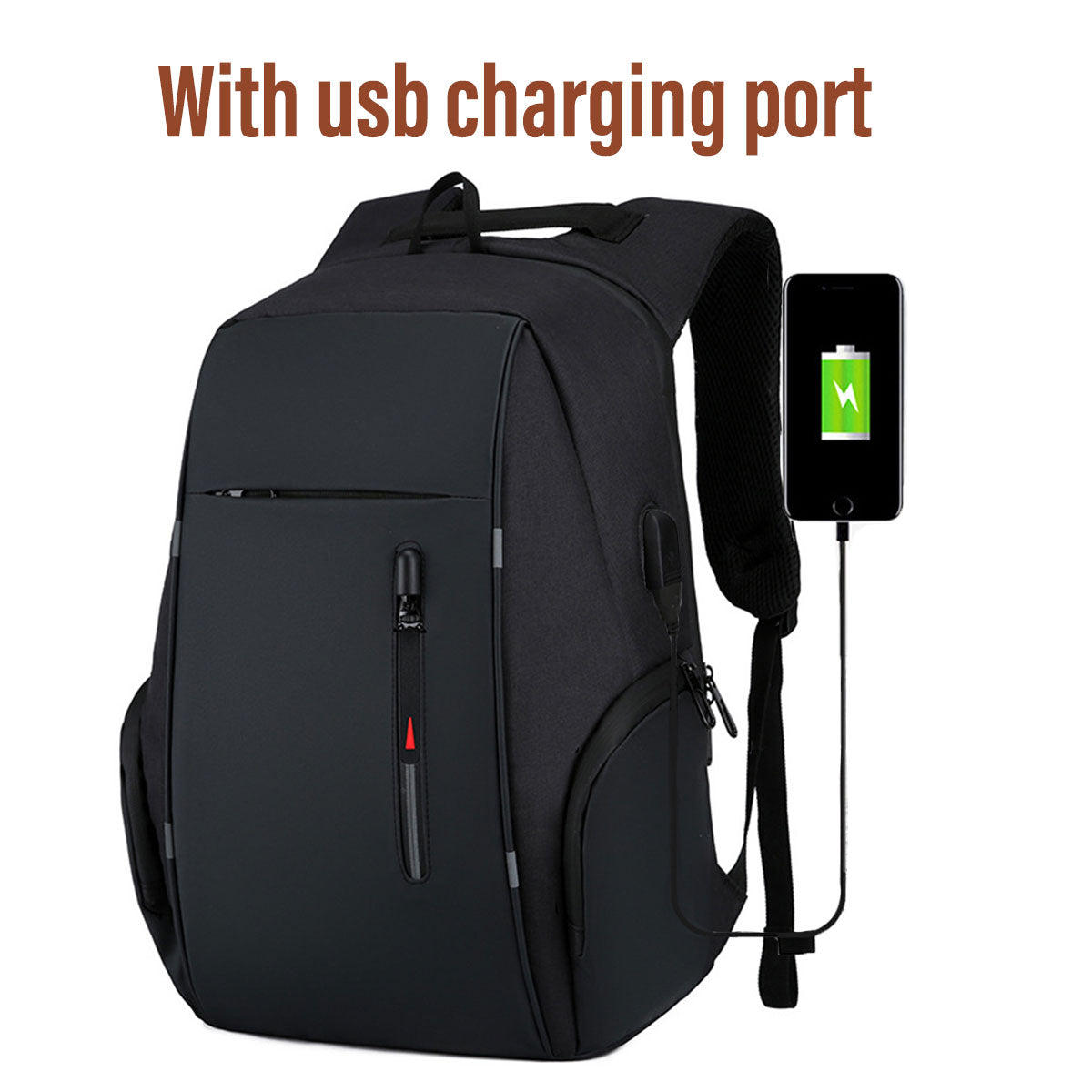 Men’s Business Laptop Backpack with Multi-Functional Storage Design