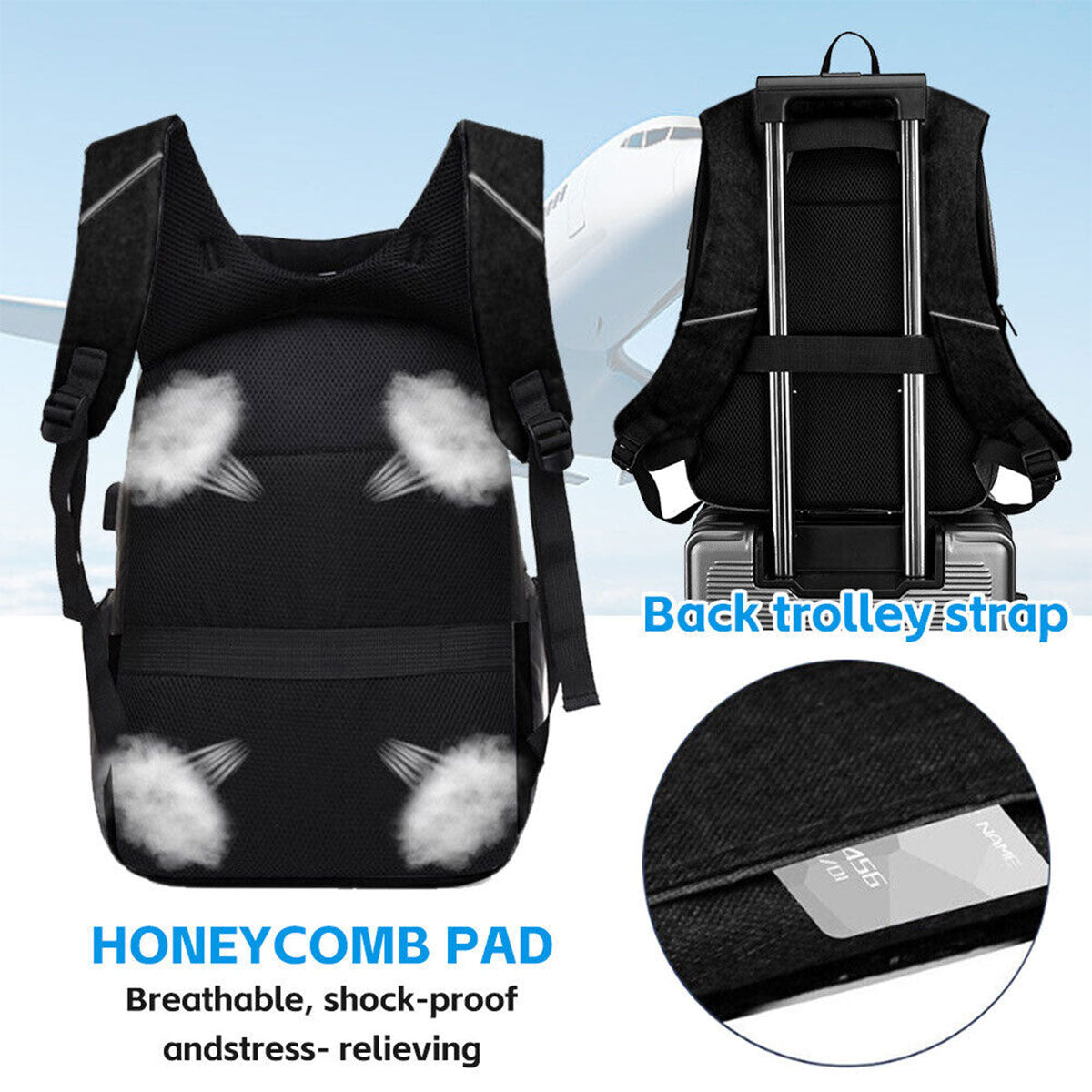 Men’s Business Laptop Backpack with Multi-Functional Storage Design