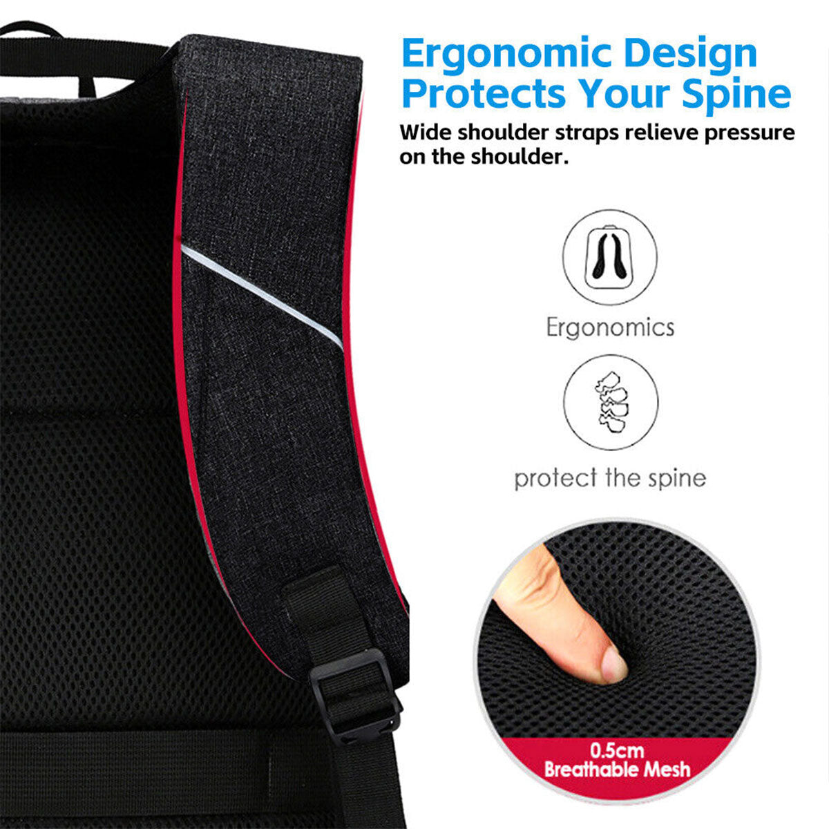 Men’s Business Laptop Backpack with Multi-Functional Storage Design