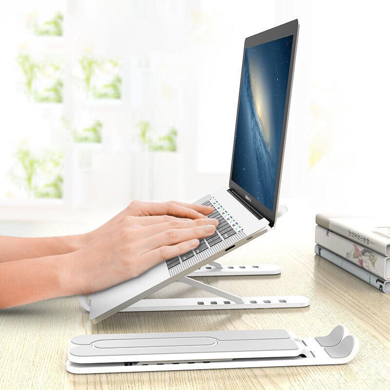 Folding Laptop and Tablet Stand Adjustable Portable ABS Riser