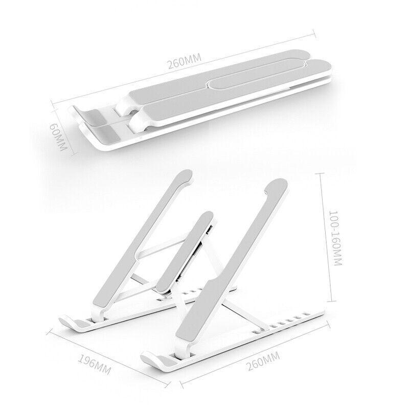 Folding Laptop and Tablet Stand Adjustable Portable ABS Riser