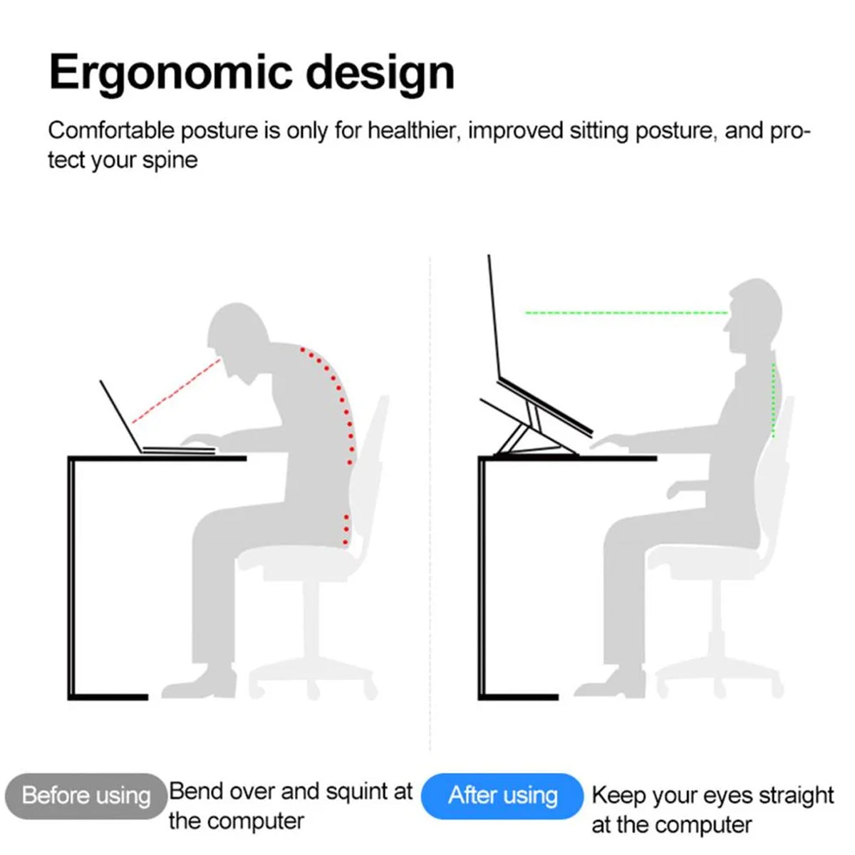 Foldable Aluminum Laptop Stand with Storage Bag