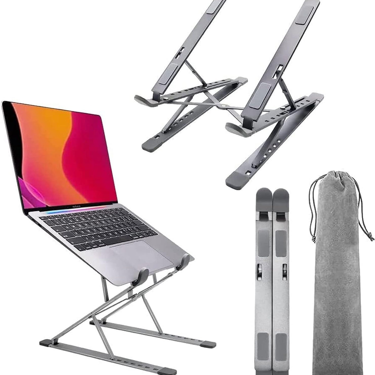 Foldable Aluminum Laptop Stand with Storage Bag