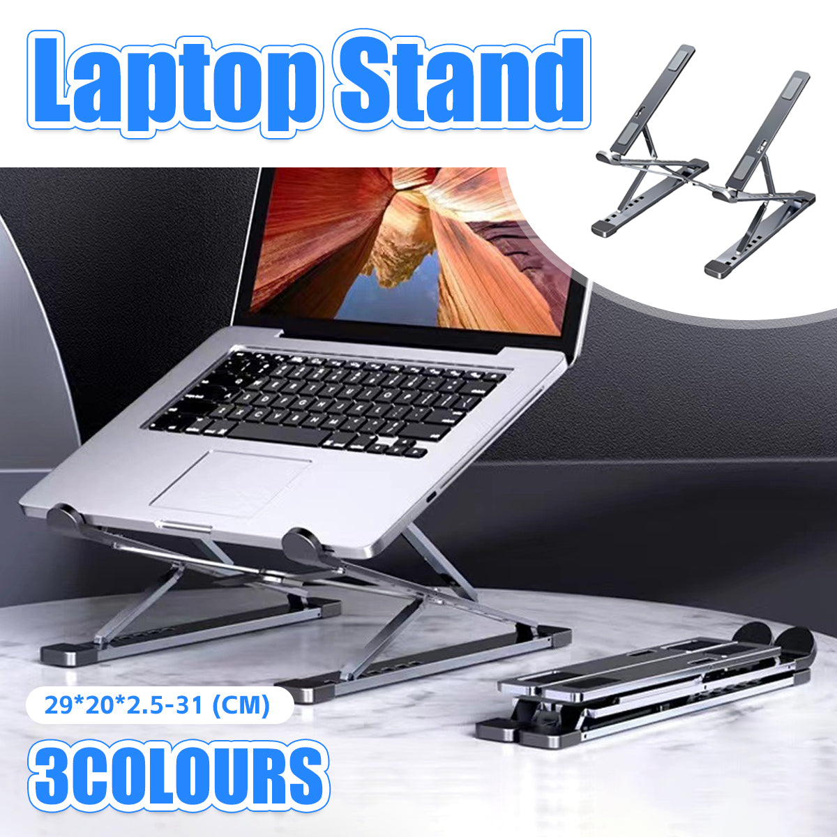 Foldable Aluminum Laptop Stand with Storage Bag