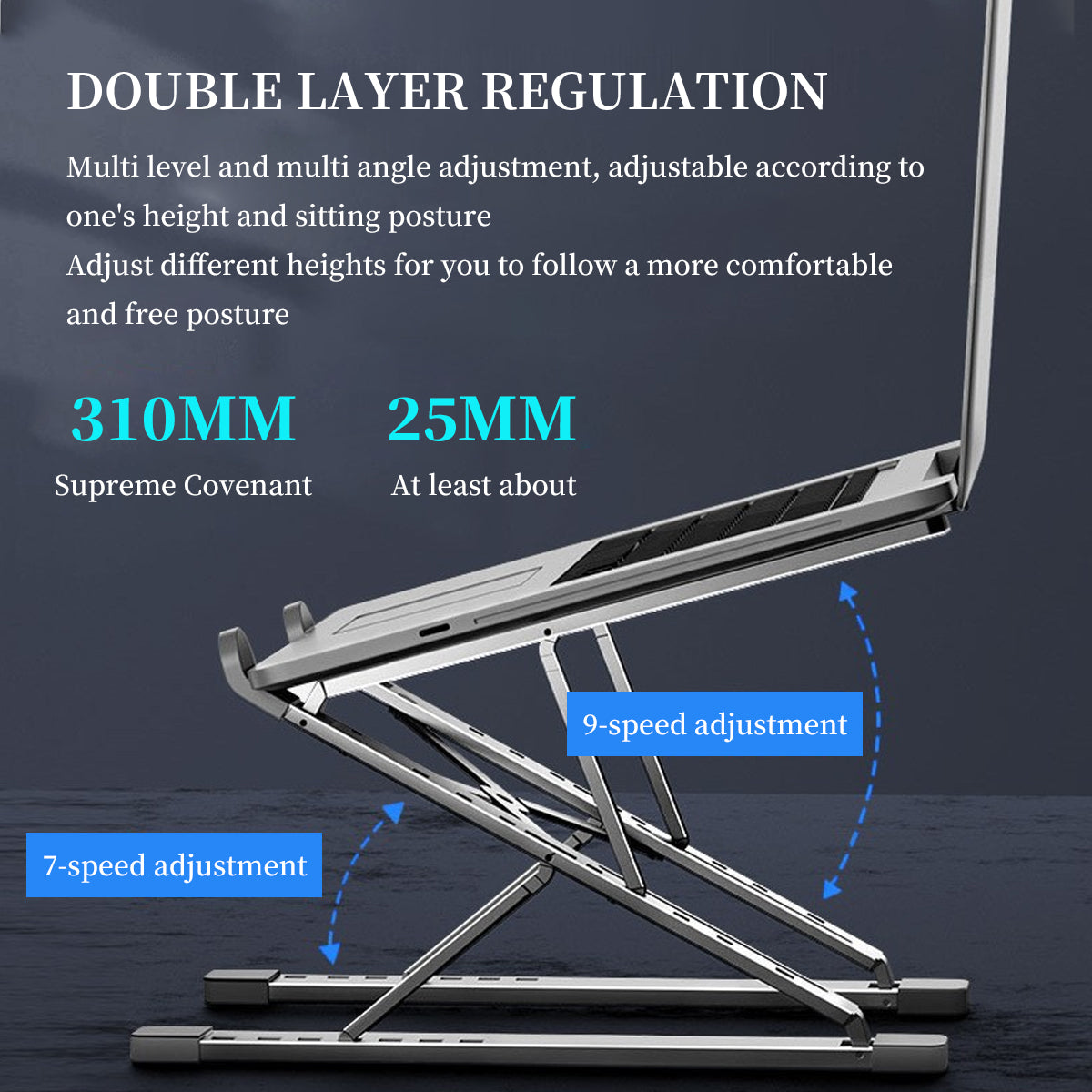 Foldable Aluminum Laptop Stand with Storage Bag