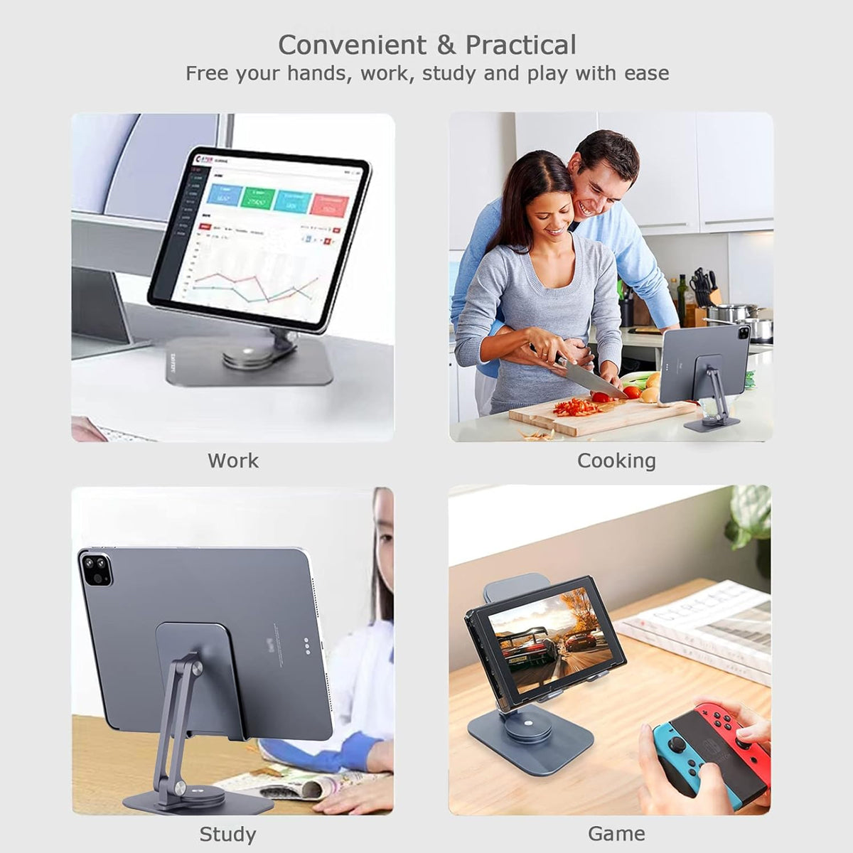 Foldable 360 Rotating Tablet Stand for Phone