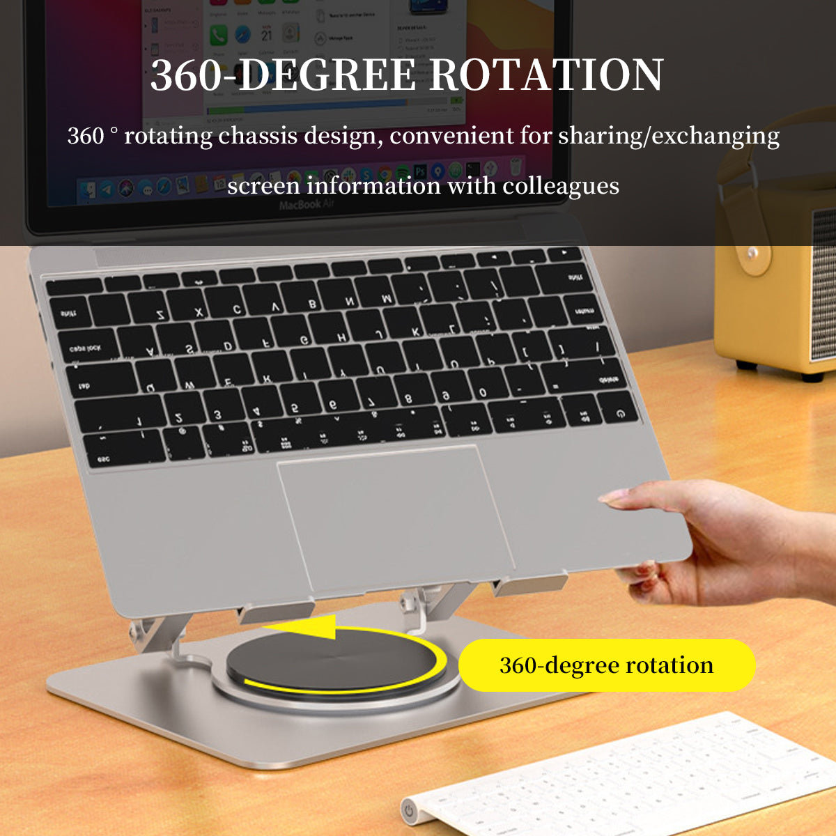 360 Rotating Adjustable Laptop Stand 4.5-31cm
