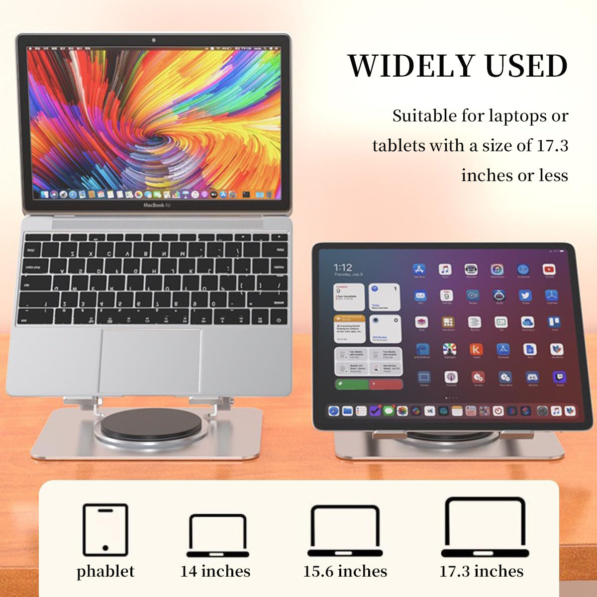 360 Rotating Adjustable Laptop Stand 4.5-31cm