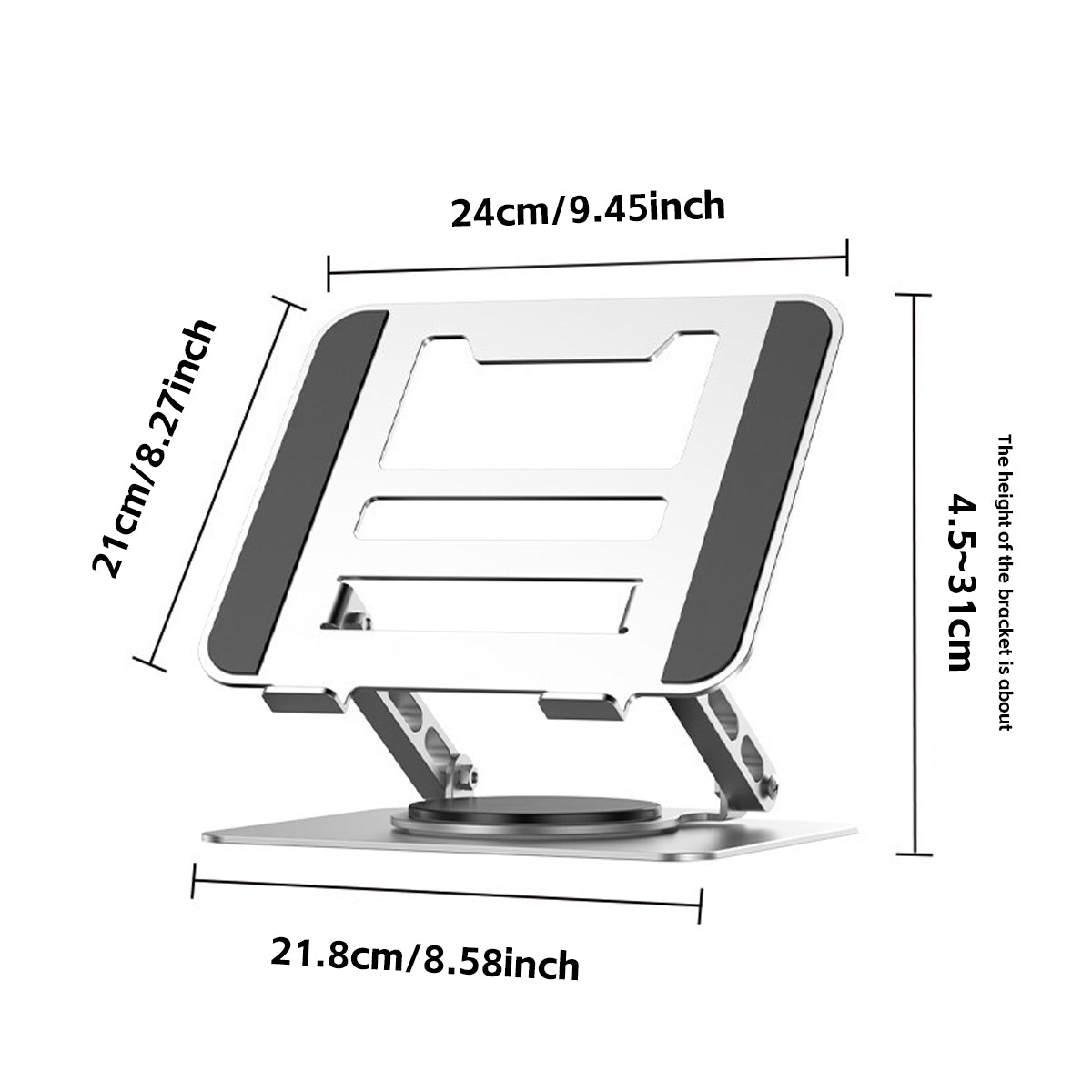 360 Rotating Adjustable Laptop Stand 4.5-31cm