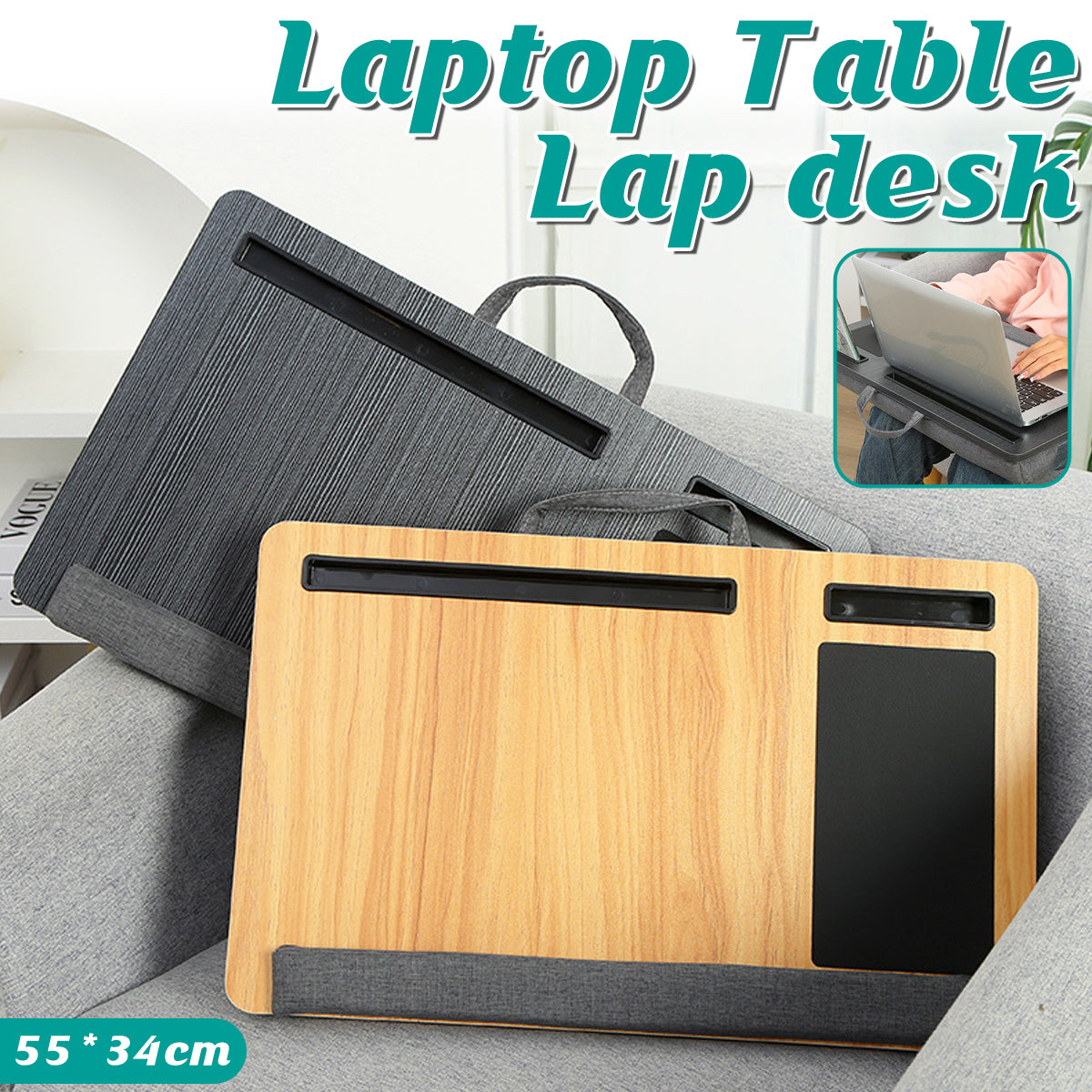 Portable Lap Desk Laptop Table with Handle