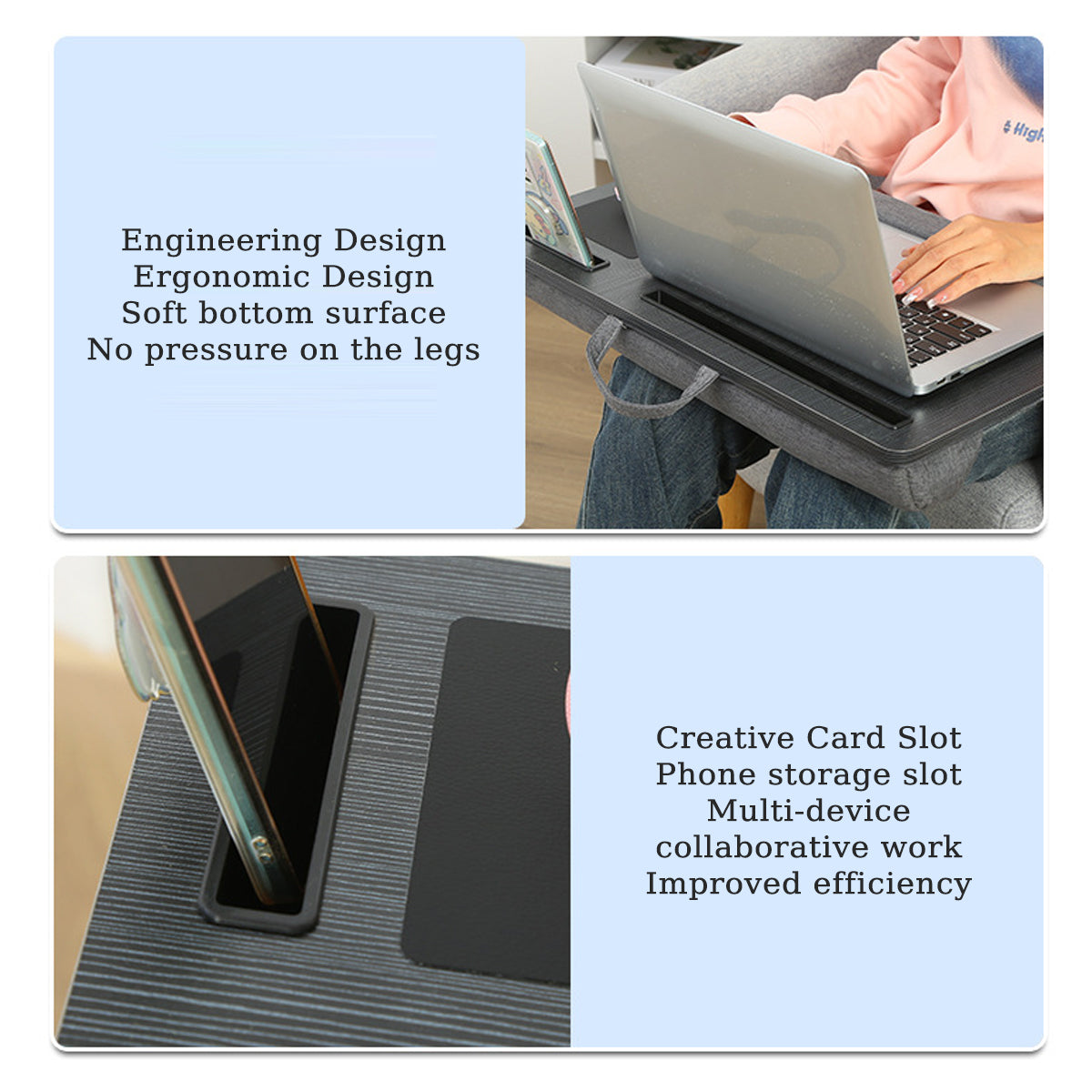 Portable Lap Desk Laptop Table with Handle