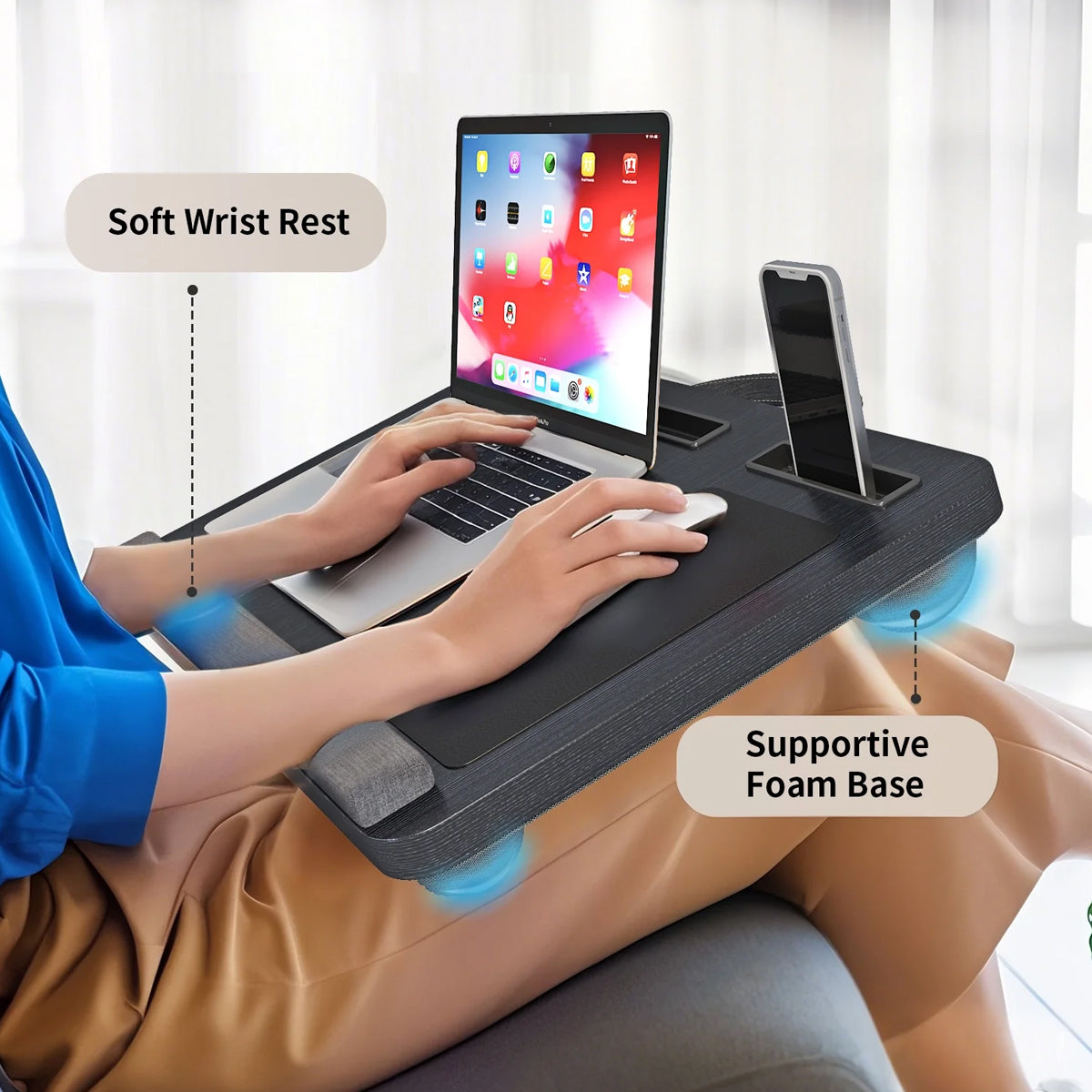 Portable Lap Desk Laptop Table with Handle