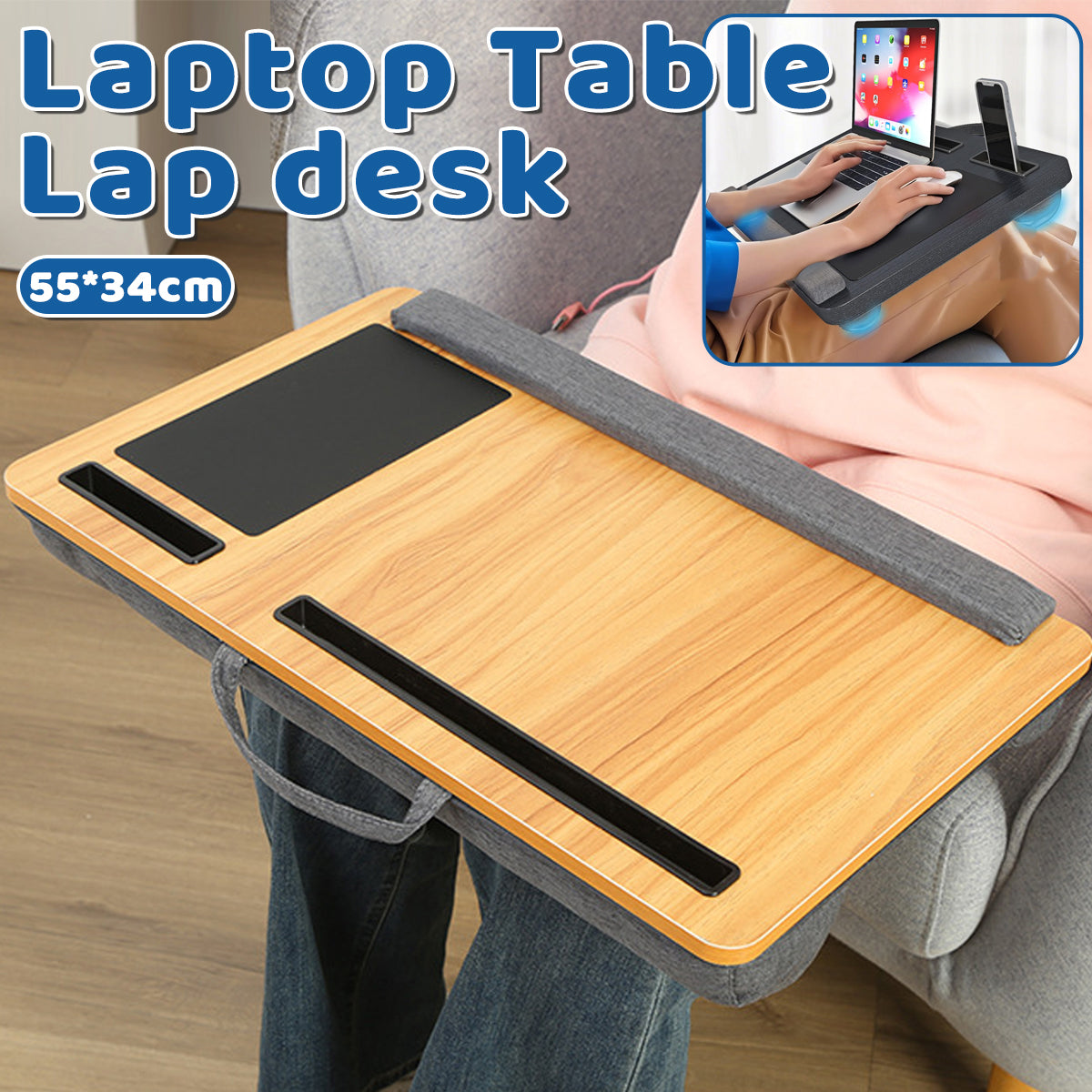 Portable Lap Desk Laptop Table with Handle