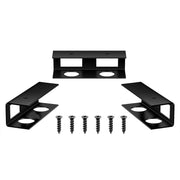 Under-Desk Laptop Storage Stand Adjustable Carbon Steel Black