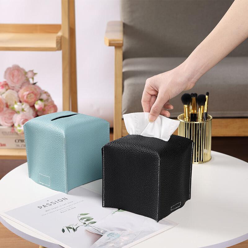 PU Leather Tissue Box Dispenser Napkin Holder