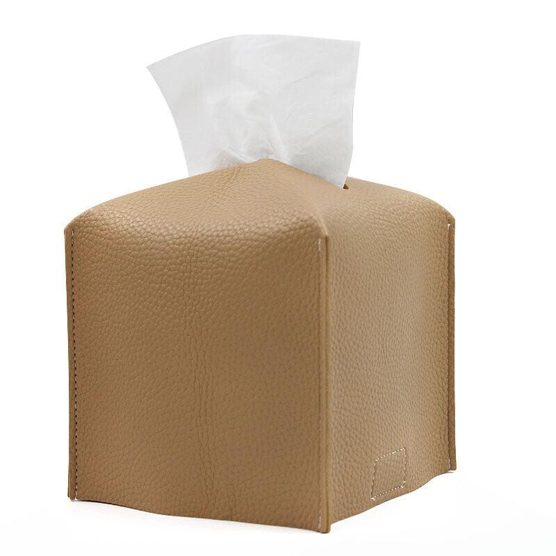 PU Leather Tissue Box Dispenser Napkin Holder