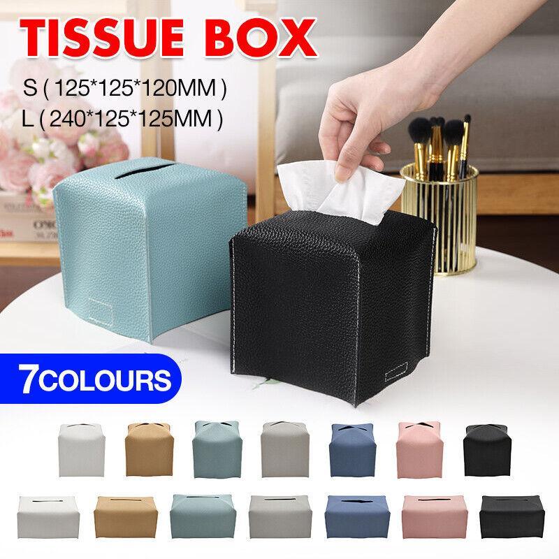 PU Leather Tissue Box Dispenser Napkin Holder