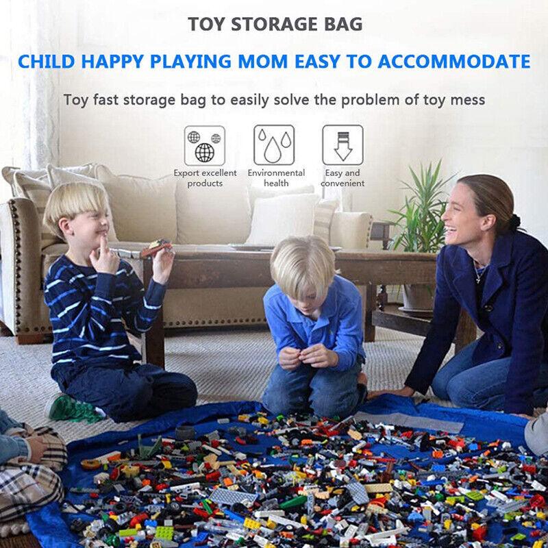 150cm Kids Play Mat Bag Portable Toy Storage