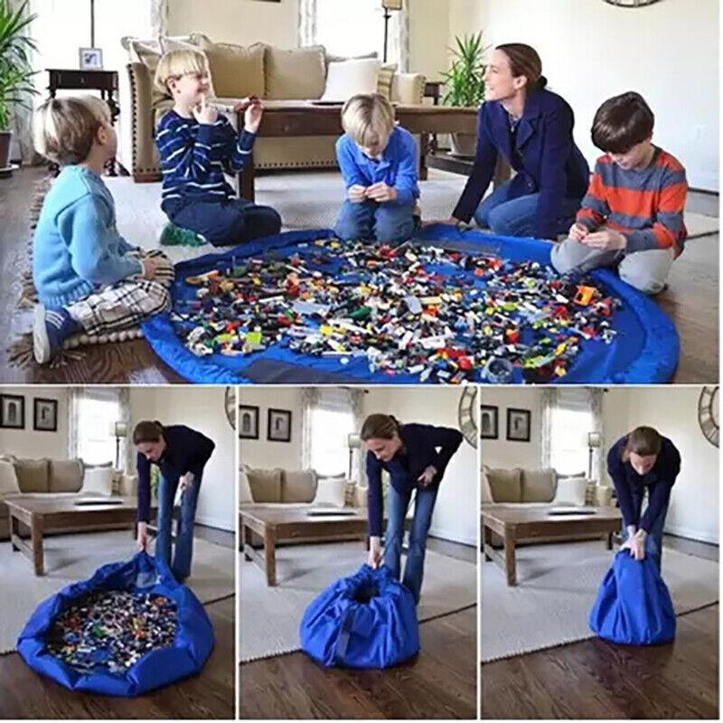 150cm Kids Play Mat Bag Portable Toy Storage