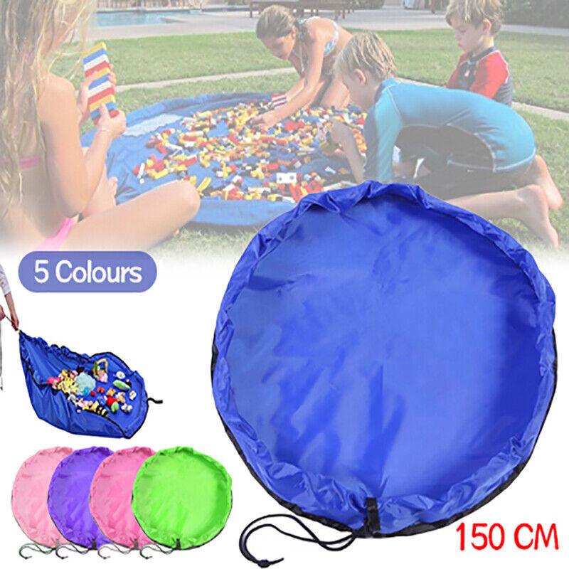 150cm Kids Play Mat Bag Portable Toy Storage