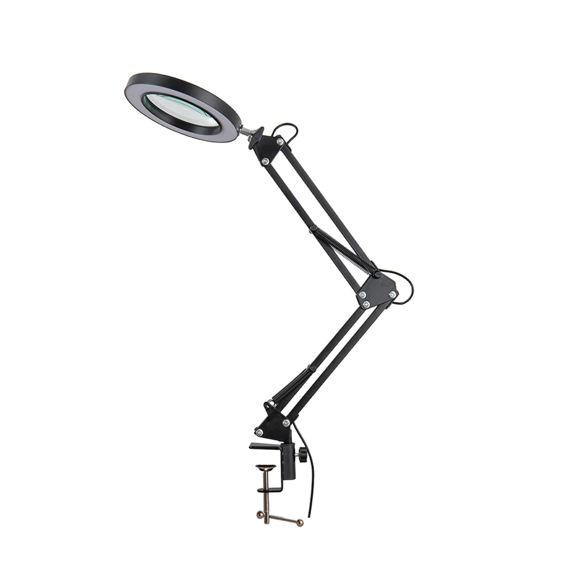 LED Magnifying Desk Lamp with Foldable Long Arm