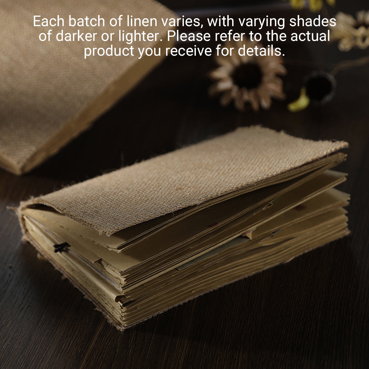 Linen Hardcover Notebook Retro Thread-Bound Thick Kraft Pages
