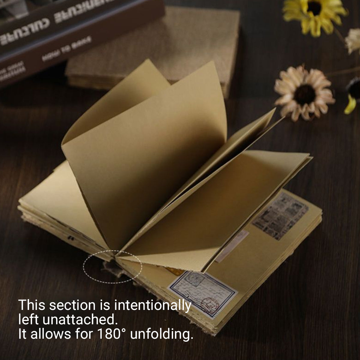 Linen Hardcover Notebook Retro Thread-Bound Thick Kraft Pages