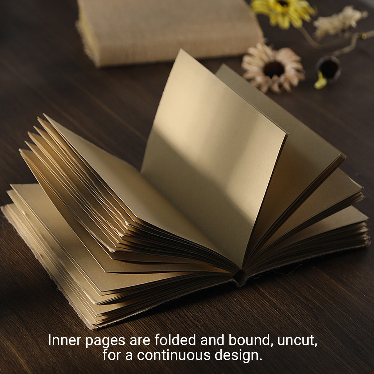 Linen Hardcover Notebook Retro Thread-Bound Thick Kraft Pages