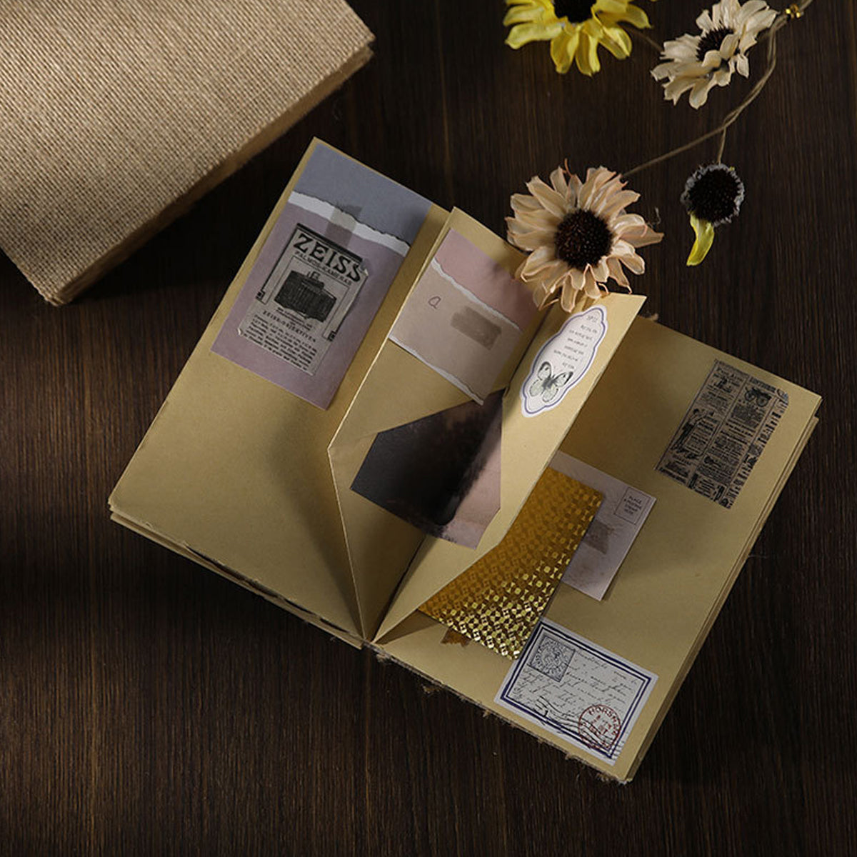 Linen Hardcover Notebook Retro Thread-Bound Thick Kraft Pages