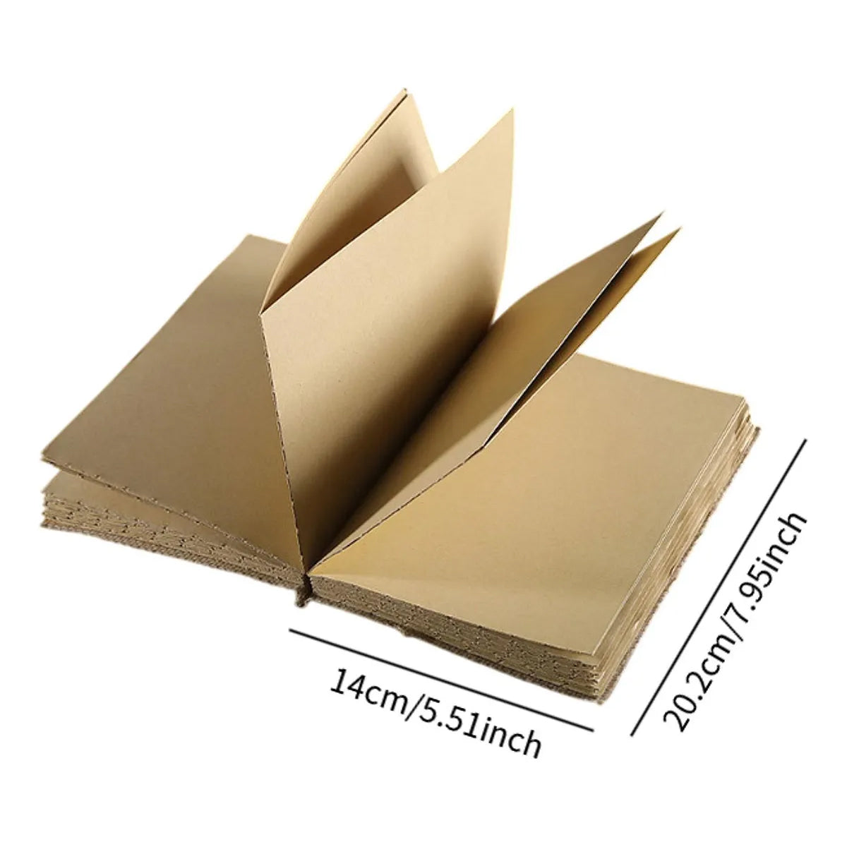 Linen Hardcover Notebook Retro Thread-Bound Thick Kraft Pages