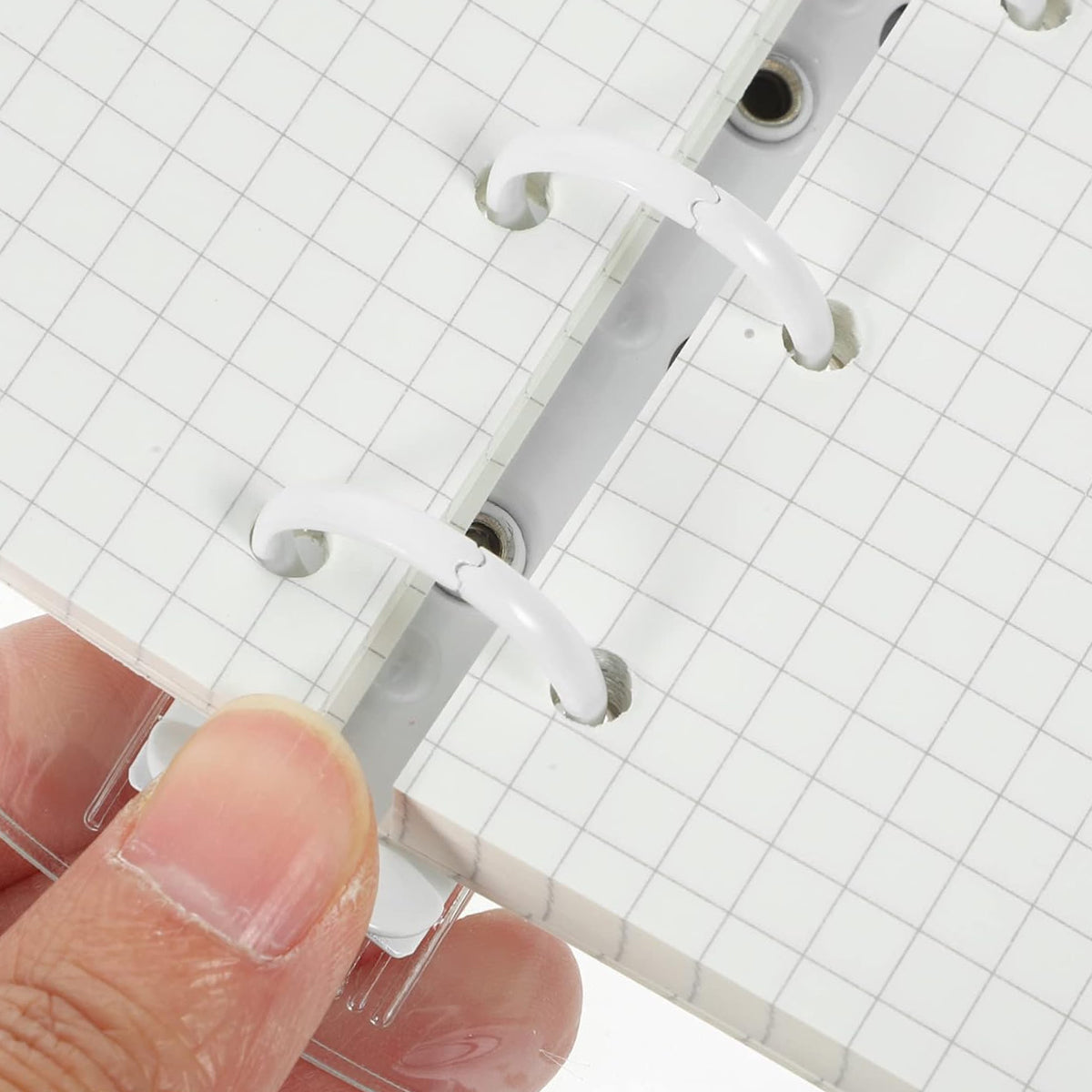 5 Pcs Mini PVC Binders 3-Hole Transparent Cover Assorted Colours