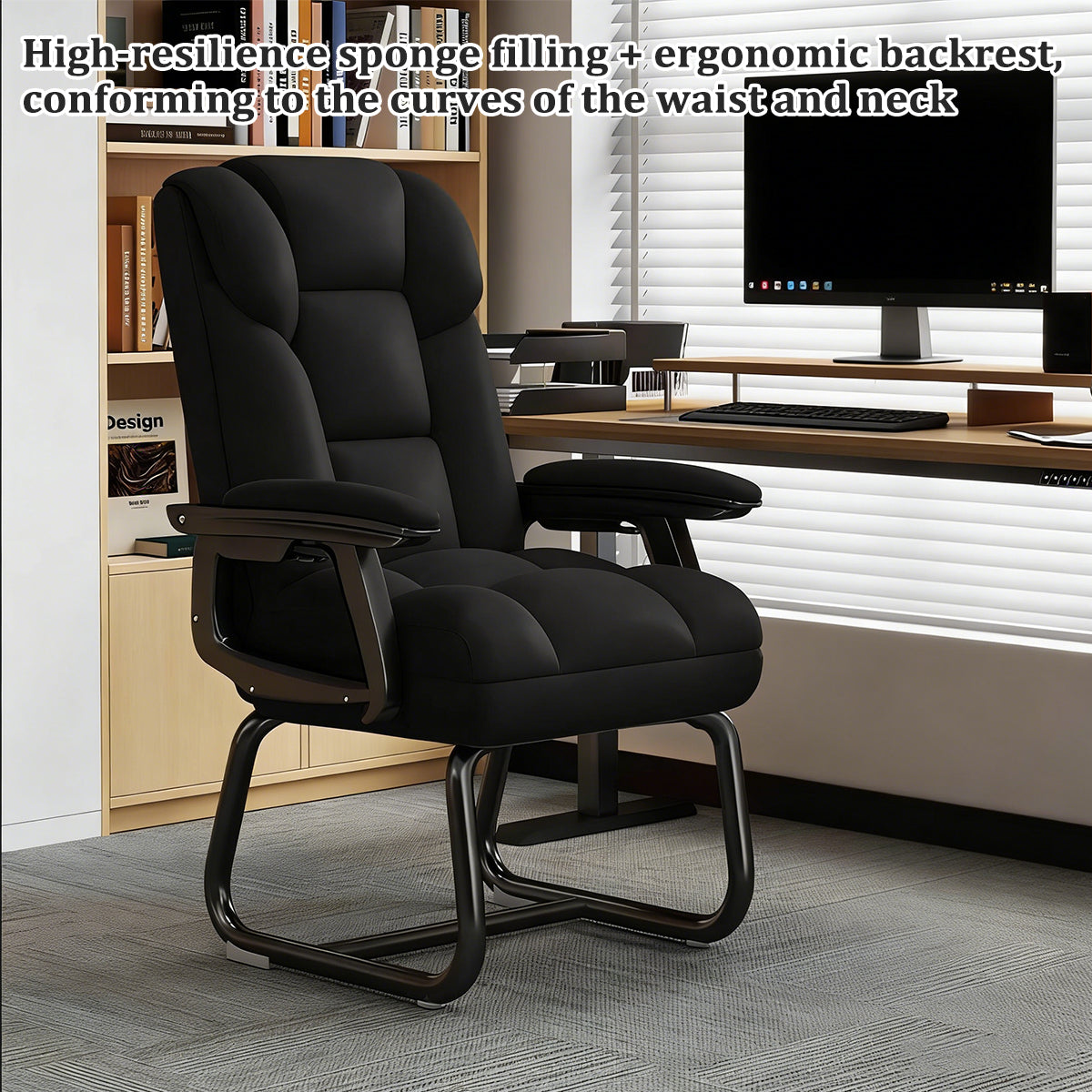 Ergonomic Chair High-Resilient Sponge Breathable Seat