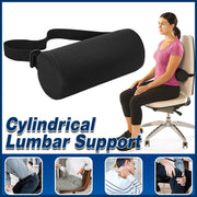 Cylindrical Lumbar Support Pillow with Strap