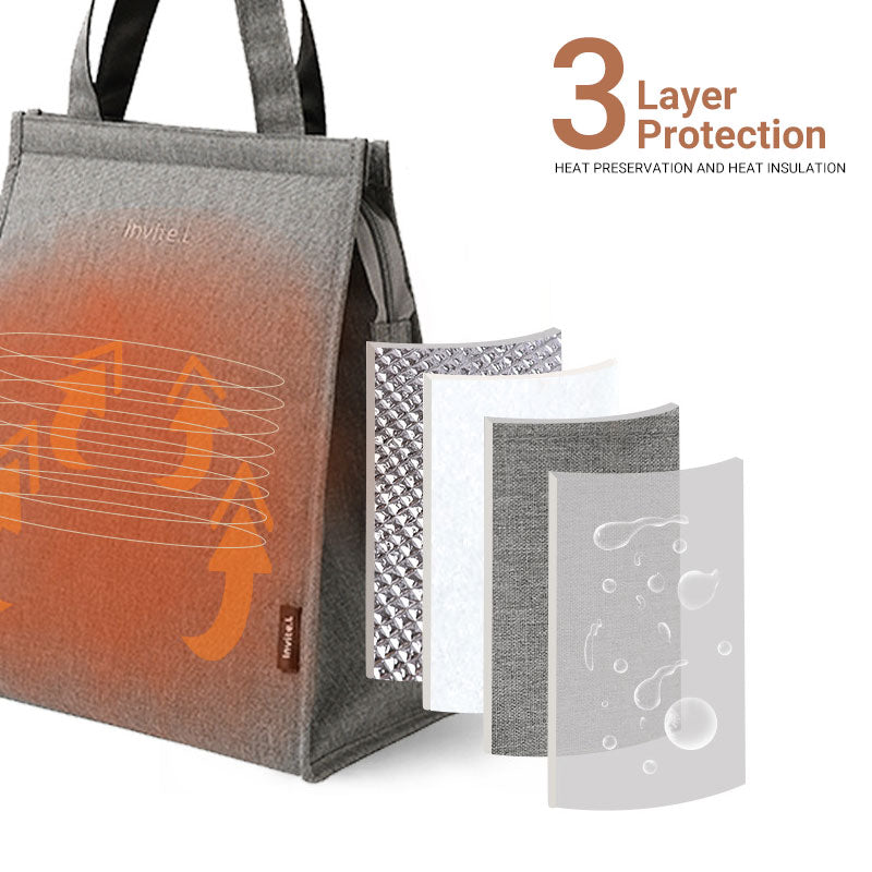 Thermal Insulated Lunch Bag Oxford Tote for Food Storage