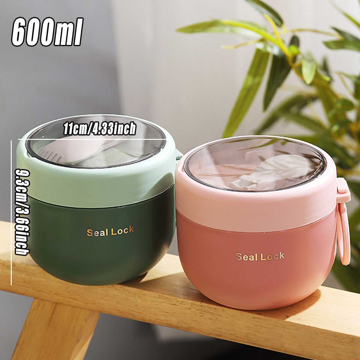 Stainless Steel Insulated Lunch Box 600ml