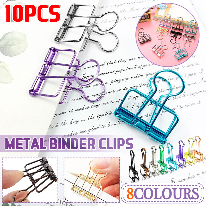 Hollow Swallowtail Metal Binder Clips Bookmark Style in 8 Colours