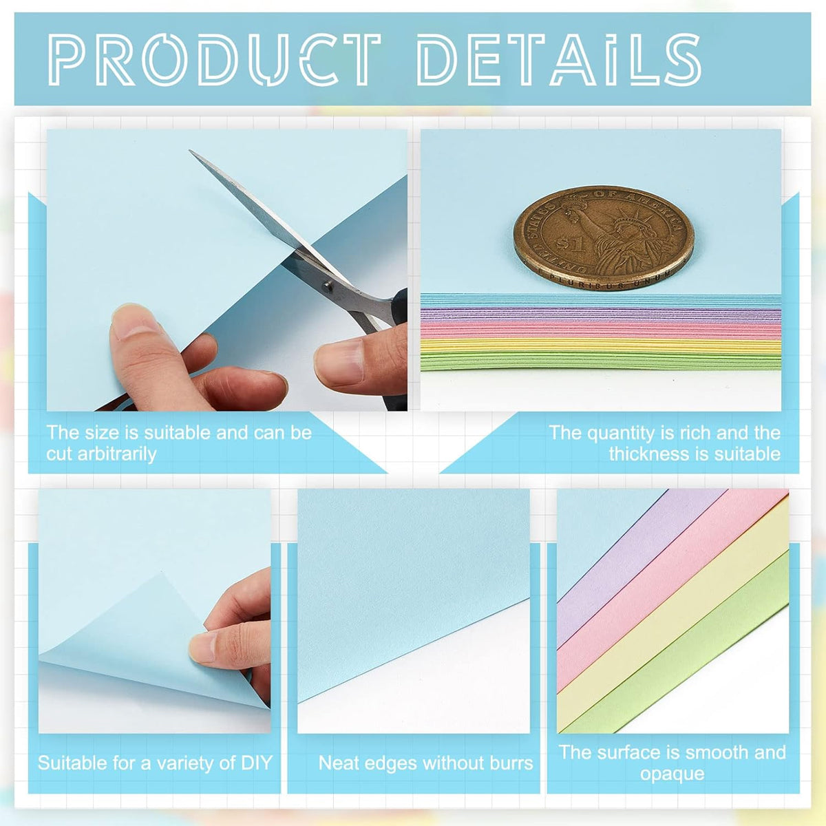 90 Sheets A3 Macaron Cardstock 230gsm for Crafts
