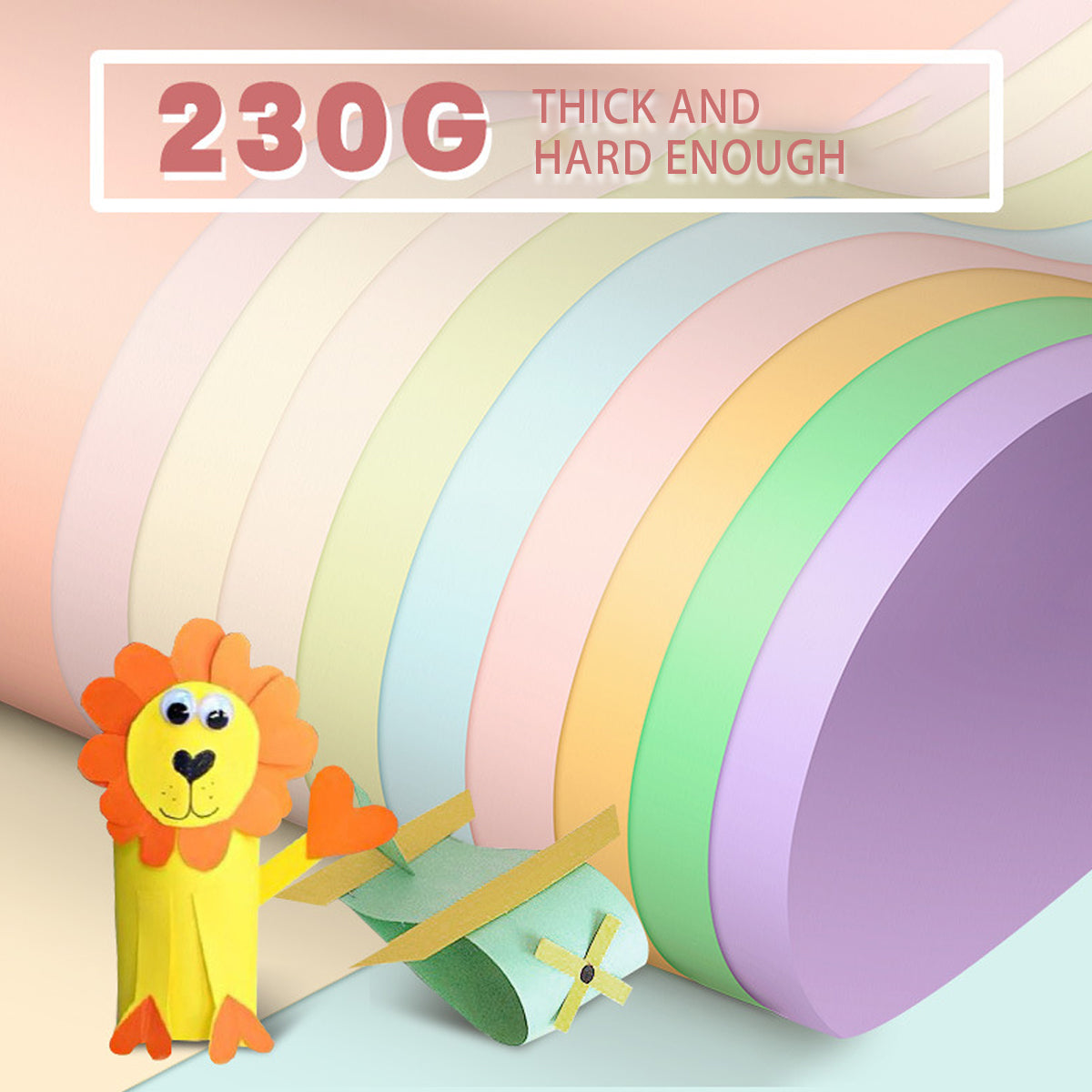 90 Sheets A3 Macaron Cardstock 230gsm for Crafts