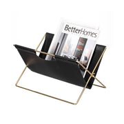 Minimalist Foldable Magazine Rack with Metal Frame