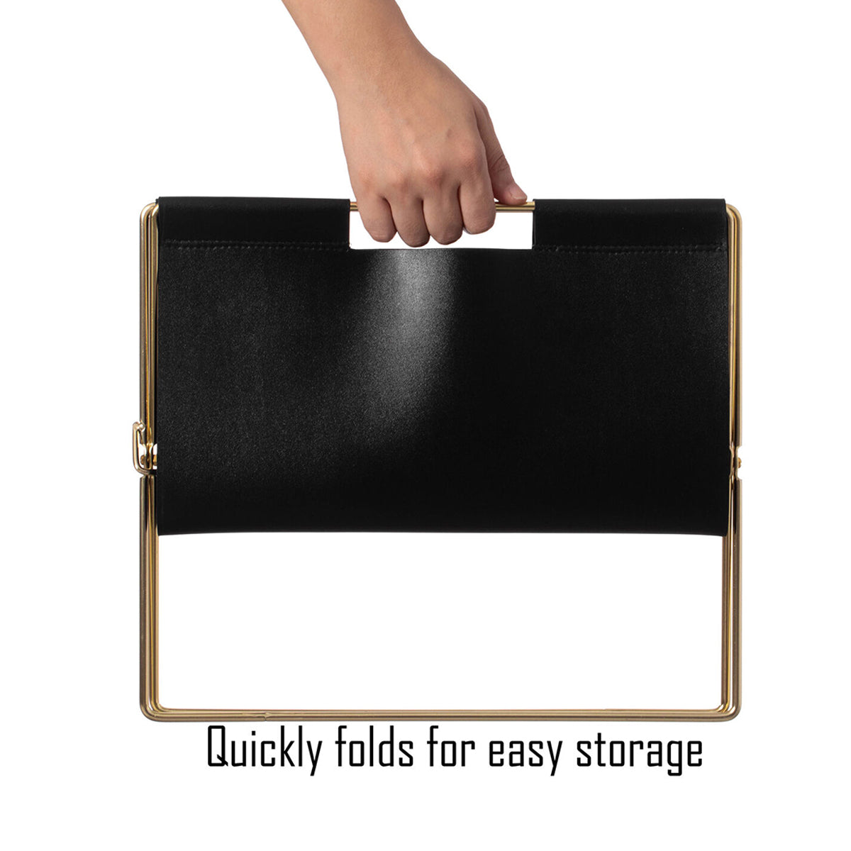 Minimalist Foldable Magazine Rack with Metal Frame